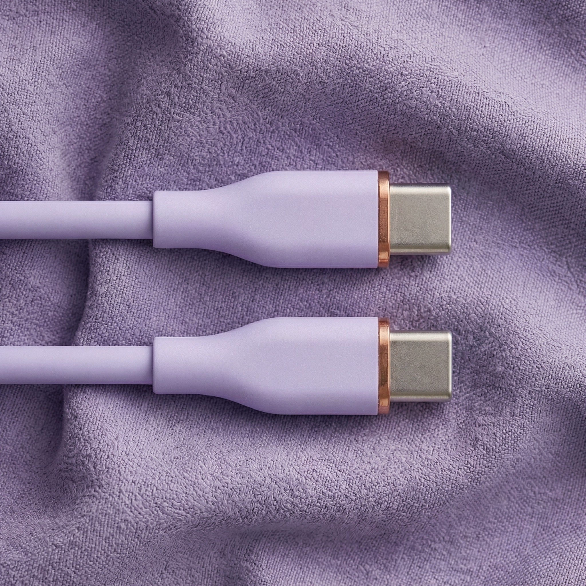 Lila laddkabel USB-C till USB-C